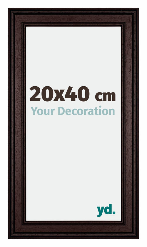 Londen Wooden Photo Frame 20x40cm Brown Wenge Front Size | Yourdecoration.com