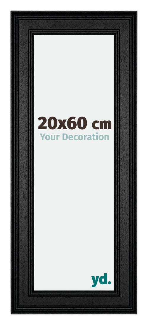 Londen Wooden Photo Frame 20x60cm Black Front Size | Yourdecoration.com