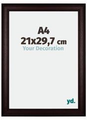 Londen Wooden Photo Frame 21x29 7cm A4 Brown Wenge Front Size | Yourdecoration.com