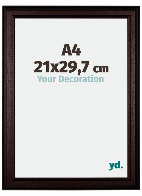 Londen Wooden Photo Frame 21x29 7cm A4 Brown Wenge Front Size | Yourdecoration.com