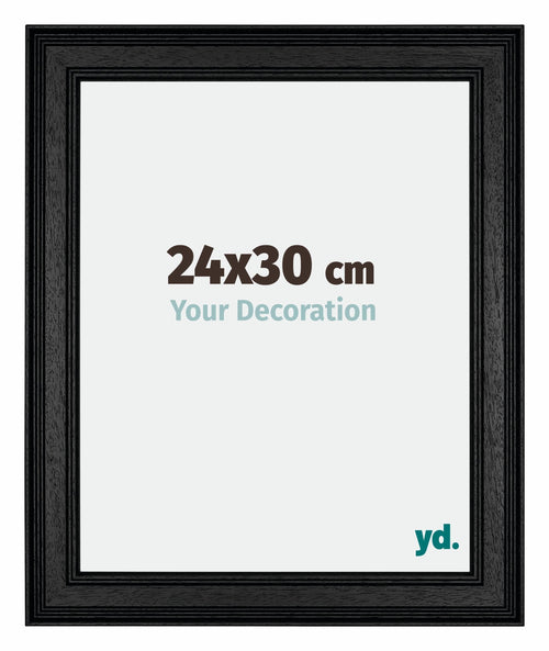 Londen Wooden Photo Frame 24x30cm Black Front Size | Yourdecoration.com