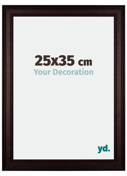 Londen Wooden Photo Frame 25x35cm Brown Wenge Front Size | Yourdecoration.com