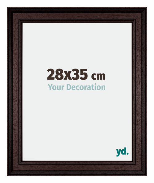 Londen Wooden Photo Frame 28x35cm Brown Wenge Front Size | Yourdecoration.com