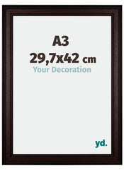 Londen Wooden Photo Frame 29 7x42cm A3 Brown Wenge Front Size | Yourdecoration.com