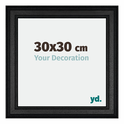 Londen Wooden Photo Frame 30x30cm Black Front Size | Yourdecoration.com