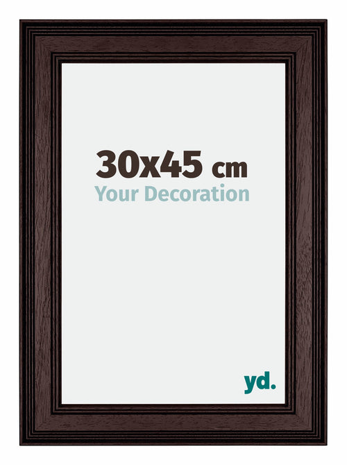 Londen Wooden Photo Frame 30x45cm Brown Wenge Front Size | Yourdecoration.com