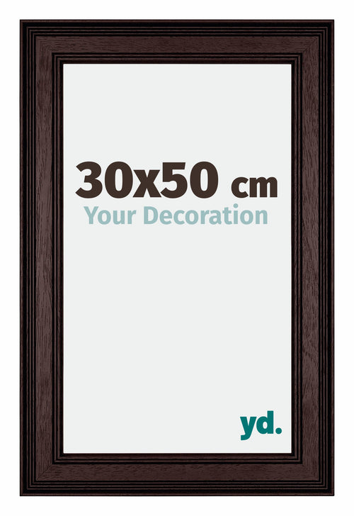 Londen Wooden Photo Frame 30x50cm Brown Wenge Front Size | Yourdecoration.com