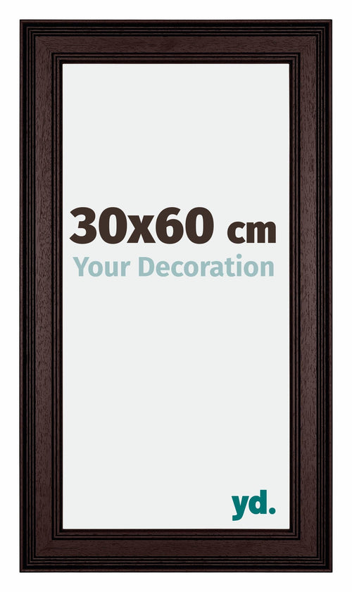 Londen Wooden Photo Frame 30x60cm Brown Wenge Front Size | Yourdecoration.com