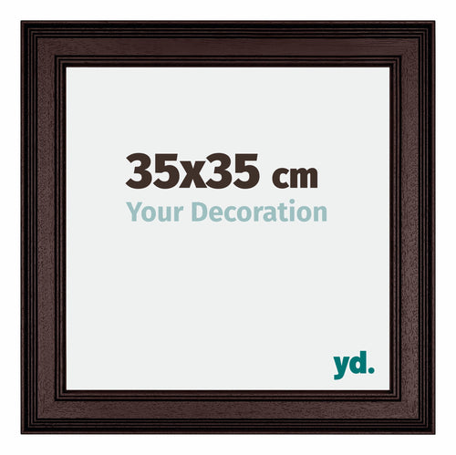 Londen Wooden Photo Frame 35x35cm Brown Wenge Front Size | Yourdecoration.com