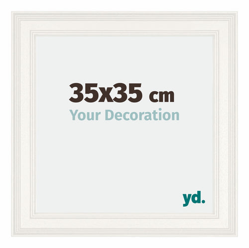 Londen Wooden Photo Frame 35x35cm White Front Size | Yourdecoration.com