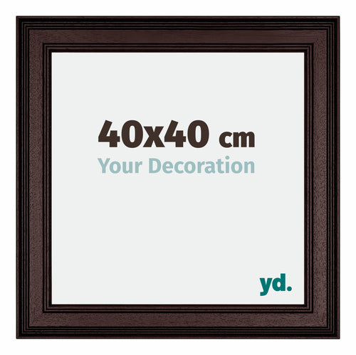 Londen Wooden Photo Frame 40x40cm Brown Wenge Front Size | Yourdecoration.com