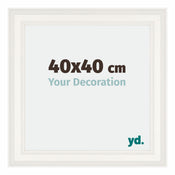 Londen Wooden Photo Frame 40x40cm White Front Size | Yourdecoration.com