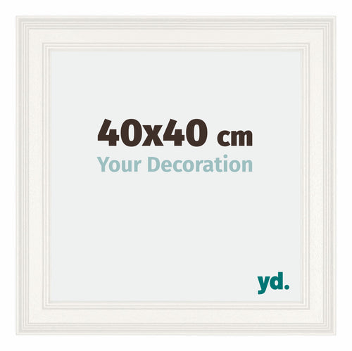 Londen Wooden Photo Frame 40x40cm White Front Size | Yourdecoration.com