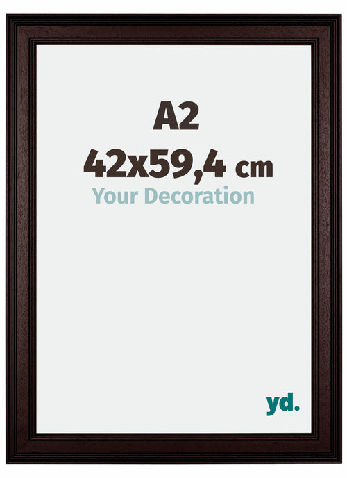 Londen Wooden Photo Frame 42x59 4cm A2 Brown Wenge Front Size | Yourdecoration.com