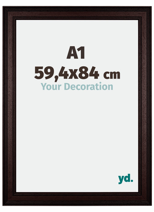 Londen Wooden Photo Frame 59 4x84cm A1 Brown Wenge Front Size | Yourdecoration.com