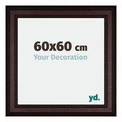 Londen Wooden Photo Frame 60x60cm Brown Wenge Front Size | Yourdecoration.com