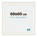 Londen Wooden Photo Frame 60x60cm White Front Size | Yourdecoration.com