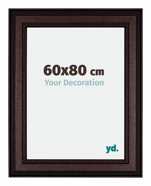 Londen Wooden Photo Frame 60x80cm Brown Wenge Front Size | Yourdecoration.com