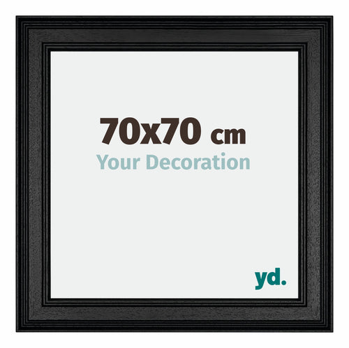 Londen Wooden Photo Frame 70x70cm Black Front Size | Yourdecoration.com