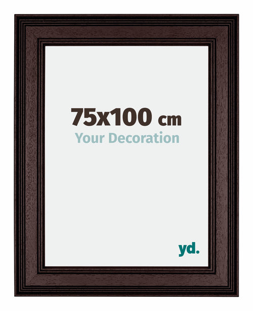 Londen Wooden Photo Frame 75x100cm Brown Wenge Front Size | Yourdecoration.com