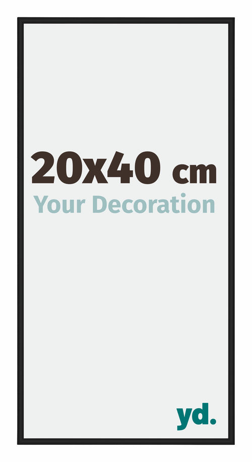 Miami Aluminium Photo Frame 20x40cm Black High Gloss Front Size | Yourdecoration.com