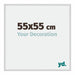 Miami Aluminium Photo Frame 55x55cm Silver Matt Front Size | Yourdecoration.com