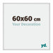 Miami Aluminium Photo Frame 60x60cm Silver Matt Front Size | Yourdecoration.com