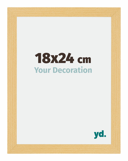 Mura MDF Photo Frame 18x24cm Beech Design Front Size | Yourdecoration.com