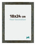 Mura MDF Photo Frame 18x24cm Blue Gold Melange Front Size | Yourdecoration.com