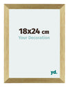 Mura MDF Photo Frame 18x24cm Gold Shiny Front Size | Yourdecoration.com