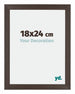 Mura MDF Photo Frame 18x24cm Oak Dark Front Size | Yourdecoration.com