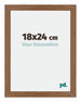 Mura MDF Photo Frame 18x24cm Oak Rustic Front Size | Yourdecoration.com