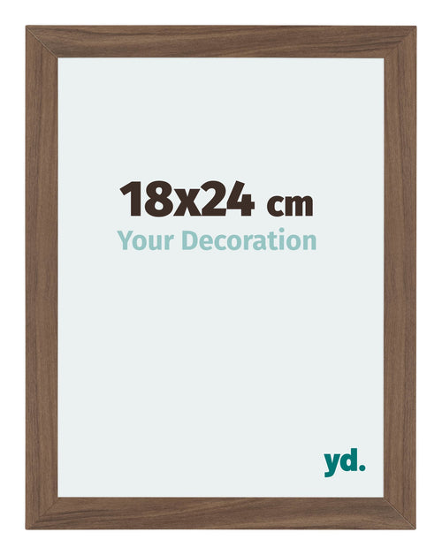 Mura MDF Photo Frame 18x24cm Walnut Dark Front Size | Yourdecoration.com