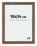 Mura MDF Photo Frame 18x24cm Walnut Dark Front Size | Yourdecoration.com