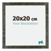 Mura MDF Photo Frame 20x20cm Blue Gold Melange Front Size | Yourdecoration.com