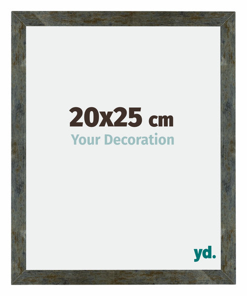 Mura MDF Photo Frame 20x25cm Blue Gold Melange Front Size | Yourdecoration.com