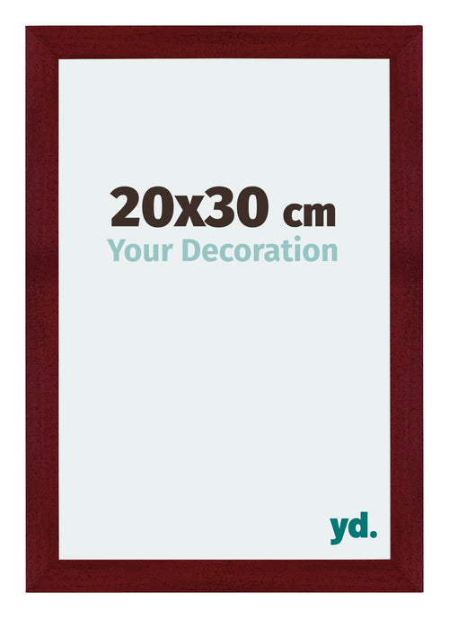 Mura MDF Photo Frame 20x30cm Winered Wiped Front Size | Yourdecoration.com