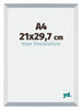 Mura MDF Photo Frame 21x29 7cm A4 Aluminum Brushed Front Size | Yourdecoration.com