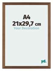 Mura MDF Photo Frame 21x29 7cm A4 Copper Design Front Size | Yourdecoration.com