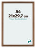 Mura MDF Photo Frame 21x29 7cm A4 Copper Design Front Size | Yourdecoration.com