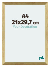 Mura MDF Photo Frame 21x29 7cm A4 Gold Shiny Front Size | Yourdecoration.com