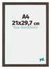 Mura MDF Photo Frame 21x29 7cm A4 Oak Dark Front Size | Yourdecoration.com