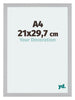 Mura MDF Photo Frame 21x29 7cm A4 Silver Matte Front Size | Yourdecoration.com