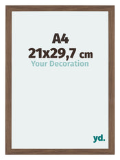 Mura MDF Photo Frame 21x29 7cm A4 Walnut Dark Size | Yourdecoration.com