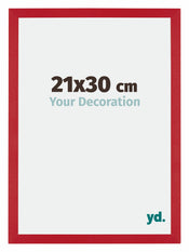 Mura MDF Photo Frame 21x30cm Red Front Size | Yourdecoration.com