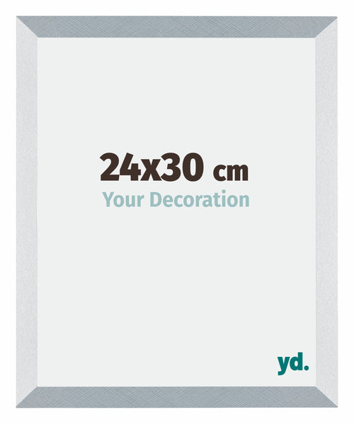 Mura MDF Photo Frame 24x30cm Aluminum Brushed Front Size | Yourdecoration.com