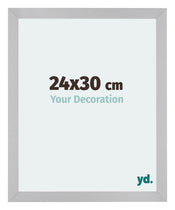 Mura MDF Photo Frame 24x30cm Silver Matte Front Size | Yourdecoration.com