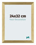 Mura MDF Photo Frame 24x32cm Gold Shiny Front Size | Yourdecoration.com