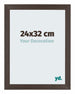 Mura MDF Photo Frame 24x32cm Oak Dark Front Size | Yourdecoration.com