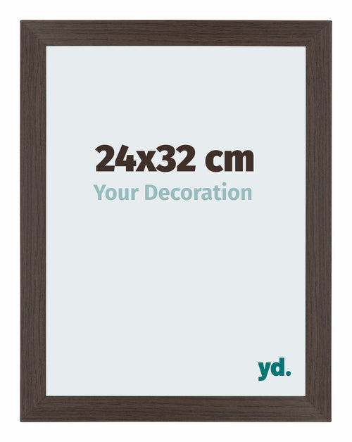 Mura MDF Photo Frame 24x32cm Oak Dark Front Size | Yourdecoration.com